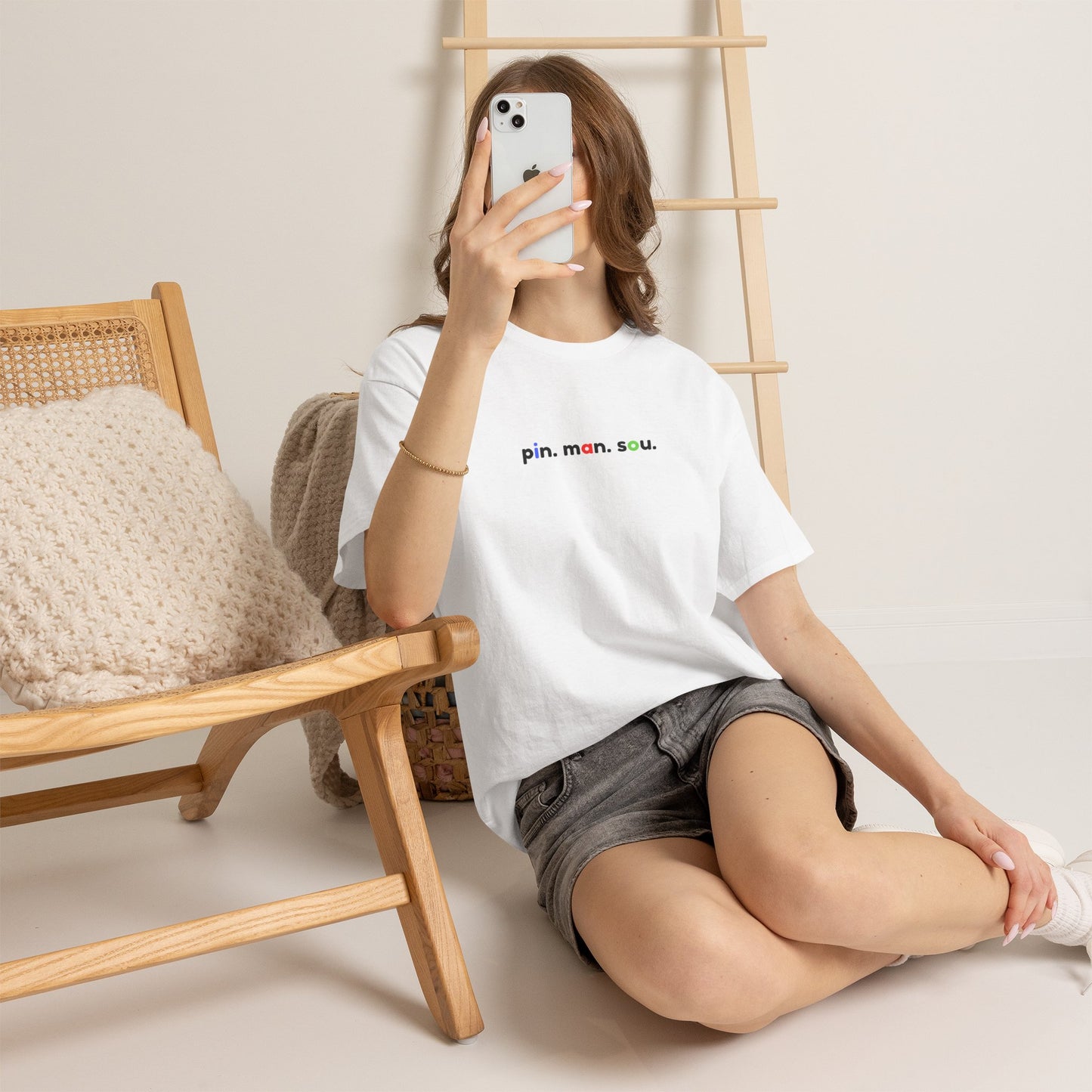 "Pin. Man. Sou." Embroidered T-Shirt